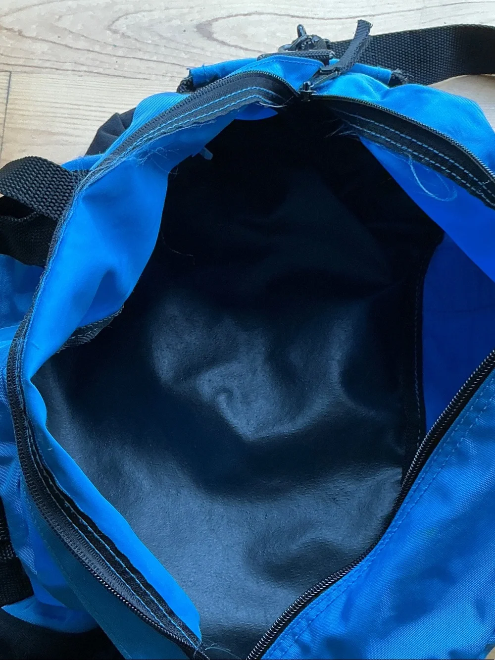 L.L. Bean Small Blue and Black Duffel